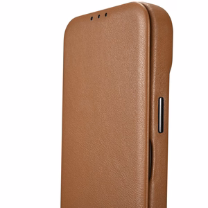 iCarer CE Premium odinis folio dėklas iPhone 14 Pro su MagSafe magnetiniu flipu - raudonas