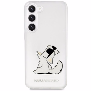 Karl Lagerfeld KLHCS23MCFNRC S23+ S916 permatomas kietasis dėklas Choupette Fun