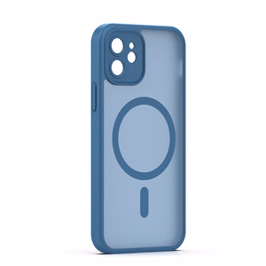 Mag Matt dėklas iPhone 12 6,1" tamsiai mėlynas