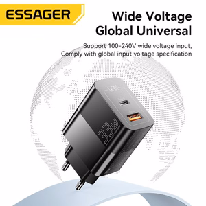 Įkroviklis Essager GaN Pinson Baltas 33W (PD / QC3.0)