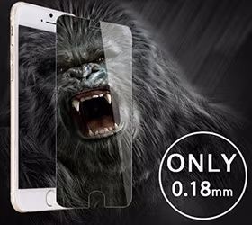 LCD apsauginis stikliukas "Gorilla 0.18mm" Apple iPhone 12/12 Pro juodas be įpakavimo