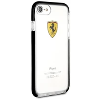 Ferrari kietasis dėklas FEGLHCP7BK iPhone 7/8 SE 2020 / SE 2022 atsparus smūgiams skaidrus juodas