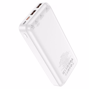 Išorinė baterija Hoco J101A PD 20W+Quick Charge 3.0 22.5W 20000mAh, balta