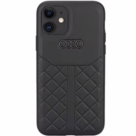 Audi tikros odos kietasis dėklas telefonui iPhone 12 / 12 Pro 6.1 – juodas