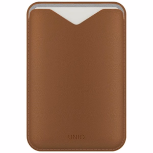 Uniq Lyden Evo magnetinis „MagSafe“ kortelių dėklas telefonui – rudas