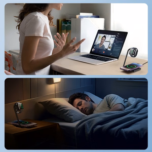 Беспроводное зарядное устройство Joyroom "JR-WQN05 2in1" чёрный 15W (для iPhone / Apple Watch)