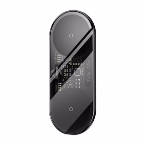 Двойное беспроводное зарядное устройство Baseus Digital LED Display Qi 20W