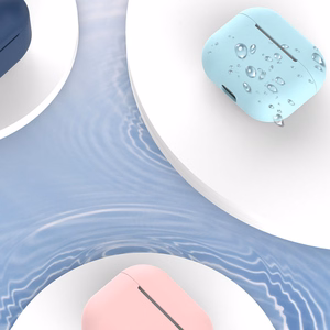 AirPods dėklas silikoninis minkštas ausinėms mėlynas (C)