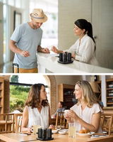 4 Veger W007CK 5000mAh išorinių baterijų rinkinys (2x Lightning + 2x USB-C) su įkrovimo stotele - juoda