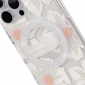 MagSafe magnetinis telefono laikiklis pirštui Kate Spade New York Magnetic Loop Grip, „The Sparkle Silver“