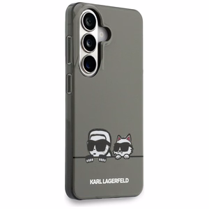 Karl Lagerfeld IML Peekaboo Karl&Choupette MagSafe Dėklas for Samsung Galaxy S26 - juodas