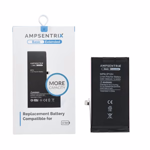 AmpSentrix Basic baterija, skirta iPhone 12 / 12 Pro (didelė talpa 3300 mAh)