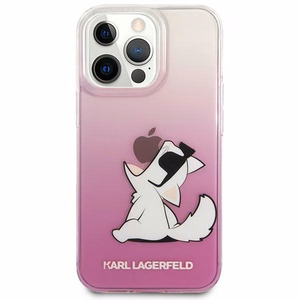 Karl Lagerfeld KLHCP14XCFNRCPI kietas dėklas iPhone 14 Pro Max 6,7" Choupette Fun – rožinis