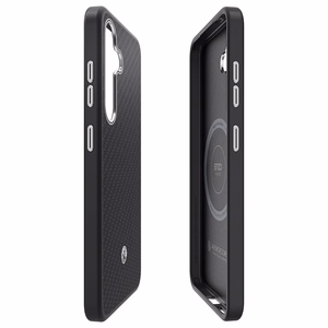 Samsung Enzo Aramid Case dėklas Samsung Galaxy S25+, juodas-sidabrinis