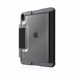 STM Dux Plus - patikimas dėklas, skirtas iPad 11" (2025) / 10.9" (2022) MIL-STD-810G su Apple Pencil laikikliu (juodas) EDU/COM versija