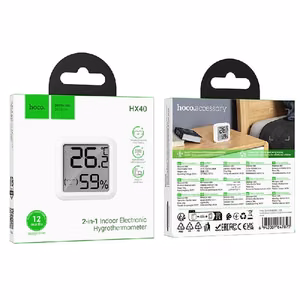 Elektroninis laikrodis su higrometru ir termometru Hoco HX40