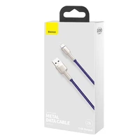USB laidas "Lightning Baseus Cafule", 2,4 A, 1 m (violetinis)