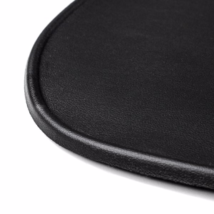 Ergonominis pelės kilimėlis ir riešo atrama gelio eko oda didelis neslystantis - juodas