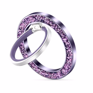 Tech-Protect MMR200 magnetic holder / ring with MagSafe - purple with crystals