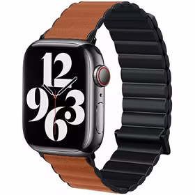 Beline dirželis Apple Watch Magnetic Pro 38/40/41mm juodas/rudas box