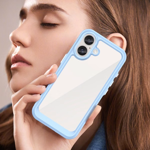 Outer Space dėklas telefonui su geliniu rėmeliu iPhone 16 Plus - mėlynas