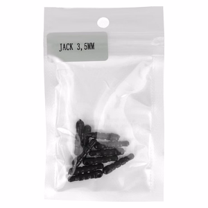 Silikoninis dulkių kamštelis 3,5mm juodas - 10 vnt.