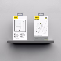 Dudao A23TEU 2.4A GaN USB-A Wall Įkroviklis with USB-A - USB-C Laidas - Baltas