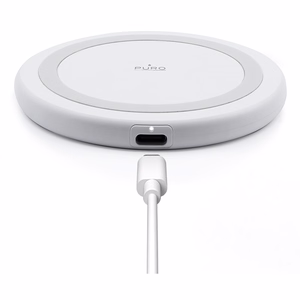 Puro Qi 10 W belaidžio įkrovimo pagrindas, skirtas Android ir iPhone, baltas