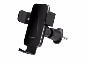 Belaidis automobilinis įkroviklis-laikiklis Wozinsky (WEDZ-3Y8S) (QI 15W) tvirtinamas ant ventiliacijos grotelių juodas