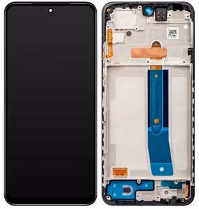 Ekranas Xiaomi Redmi Note 11S/Note 12S/Poco M4 Pro 4G su lietimui jautriu stikliuku ir rėmeliu Black OLED (universal frame)