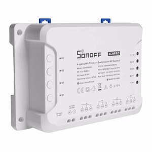 SONOFF išmanusis 4 kanalų jungiklis Wi-Fi, su RF 433MHz palaikymu, sauso kontakto