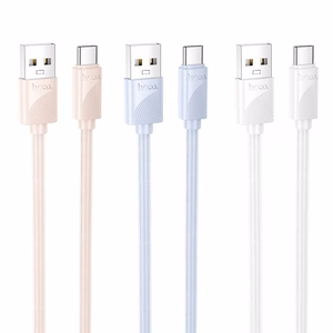 Kabelis USB-A į USB-C Hoco 3A 1 m X114 baltas