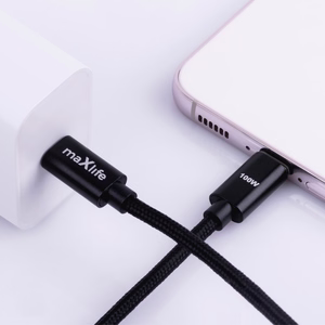 Maxlife MXUC-12 laidas USB-C - USB-C 1,0 m 100W juodas