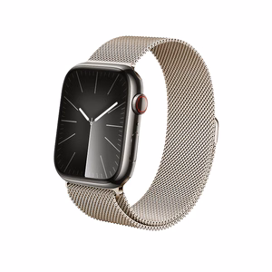 Crong Milano Steel nerūdijančiojo plieno dirželis, skirtas Apple Watch 38 / 40 / 41 / 42 mm, „Champagne“ spalvos