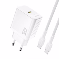Dudao A27PCEU PD 30W GaN USB-C Wall Įkroviklis with USB-C Laidas - Baltas