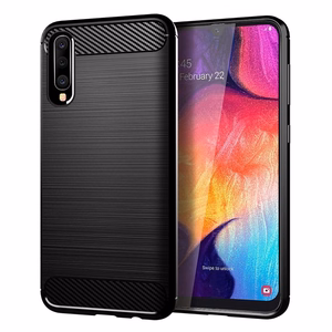 Anglies pluošto dėklas telefonui SAMSUNG A50 / A50S / A30S - juodas