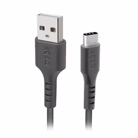 SBS TECABLETYC1KPOS USB-A - USB-C kabelis 1m - juodas