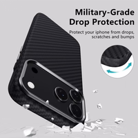 Tech-Protect Ion Carbon Magnetinis dėklas telefonui iPhone 17 Pro Max - Pilkas/Juodas