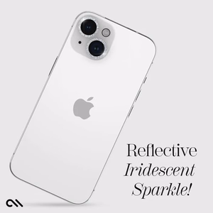 Case-Mate Sparkle Lens Protector apsauginis kamerų lęšių stiklas, skirtas iPhone 15 / 15 Plus, „Twinkle“ rašto