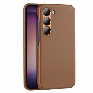 Dux Ducis Grit dėklas Samsung Galaxy S23+ eleganti dėklas iš dirbtinės odos ruda