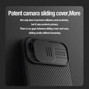 Nillkin CamShield Pro magnetinis dėklas telefonui iPhone 15 Plus su kameros apsauga - mėlynas