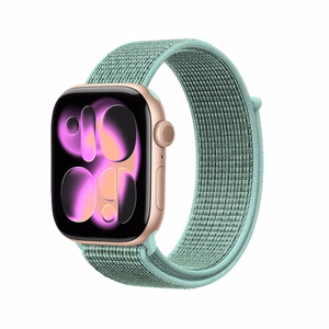 Crong Nylon sportinis Apple Watch dirželis, 38/40/41/42 mm, „Atlantic Green“