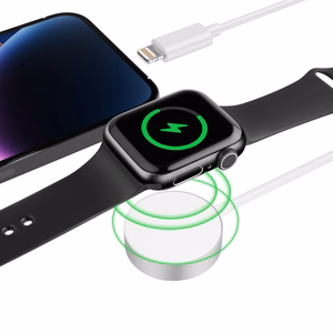 Tech-Protect UltraBoost 2in1 magnetinis įkroviklis su USB-C / Lightning kabeliais Apple Watch 1.5m - baltas
