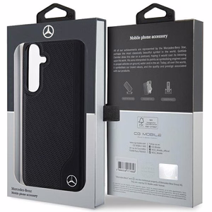 Mercedes odinis įspaustų linijų Magnetinis dėklas telefonui Samsung Galaxy S24 - juodas