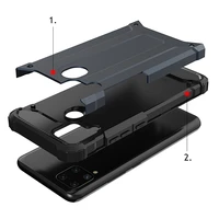 Hybrid Armor dėklas telefonui Realme 10 5G / Realme 9i 5G šarvuotas hibridinis dėklas juodas