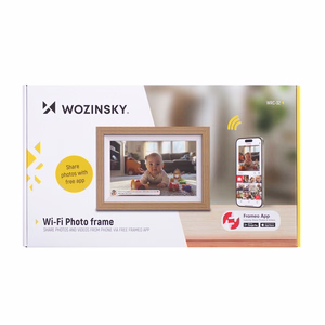Wozinsky WRC-32 10.1 colio skaitmeninis nuotraukų rėmelis su Frameo programėle, 32GB - šviesiai ruda