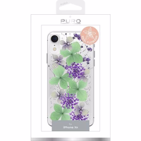 PURO Glam Hippie Chic Cover - dėklas iPhone XR (real žalias flower petals)