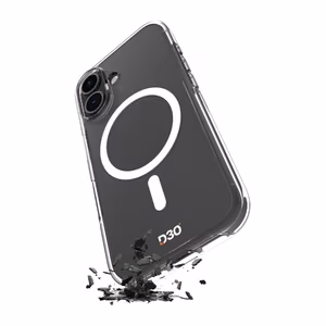 Puro Impact skaidrus D3O TPU+PC magnetinis dėklas telefonui iPhone 17 - permatomas