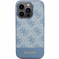 Guess 4G Stripe Collection dėklas telefonui iPhone 15 Pro - mėlynas