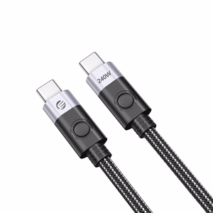 Orico CC240 USB-C–USB-C, USB4, 240 W, 40 Gbps, 8K 60 Hz laidas, 0,5 m – juodas